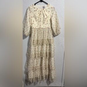 Dainty Jewells Floral Cream Dress